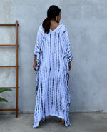 MALA handworks Mala Kaftan in White and Black Tie Dye