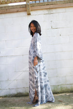 MALA handworks  Mala kaftan in White and Gray Tie Dye