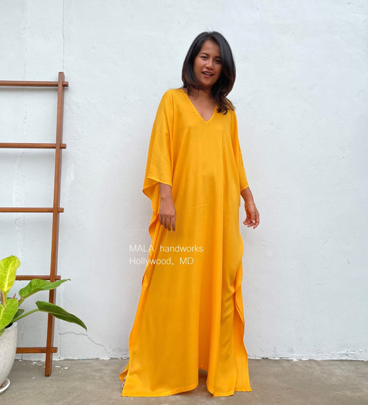 MALA handworks  Mala Kaftan in Yellow