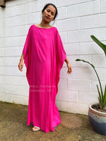 MALA handworks  Mia Boat Neck Kaftan in Pink Fuchsia