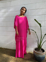 MALA handworks  Mia Boat Neck Kaftan in Pink Fuchsia
