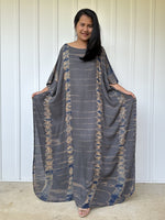 Mia Kaftan in Gray & Blue Tie Dye-AC-22-Mala Handworks