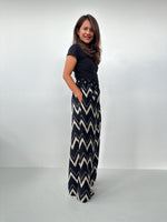 Nikola Chevron Pants in Black-VN-7-Mala Handworks