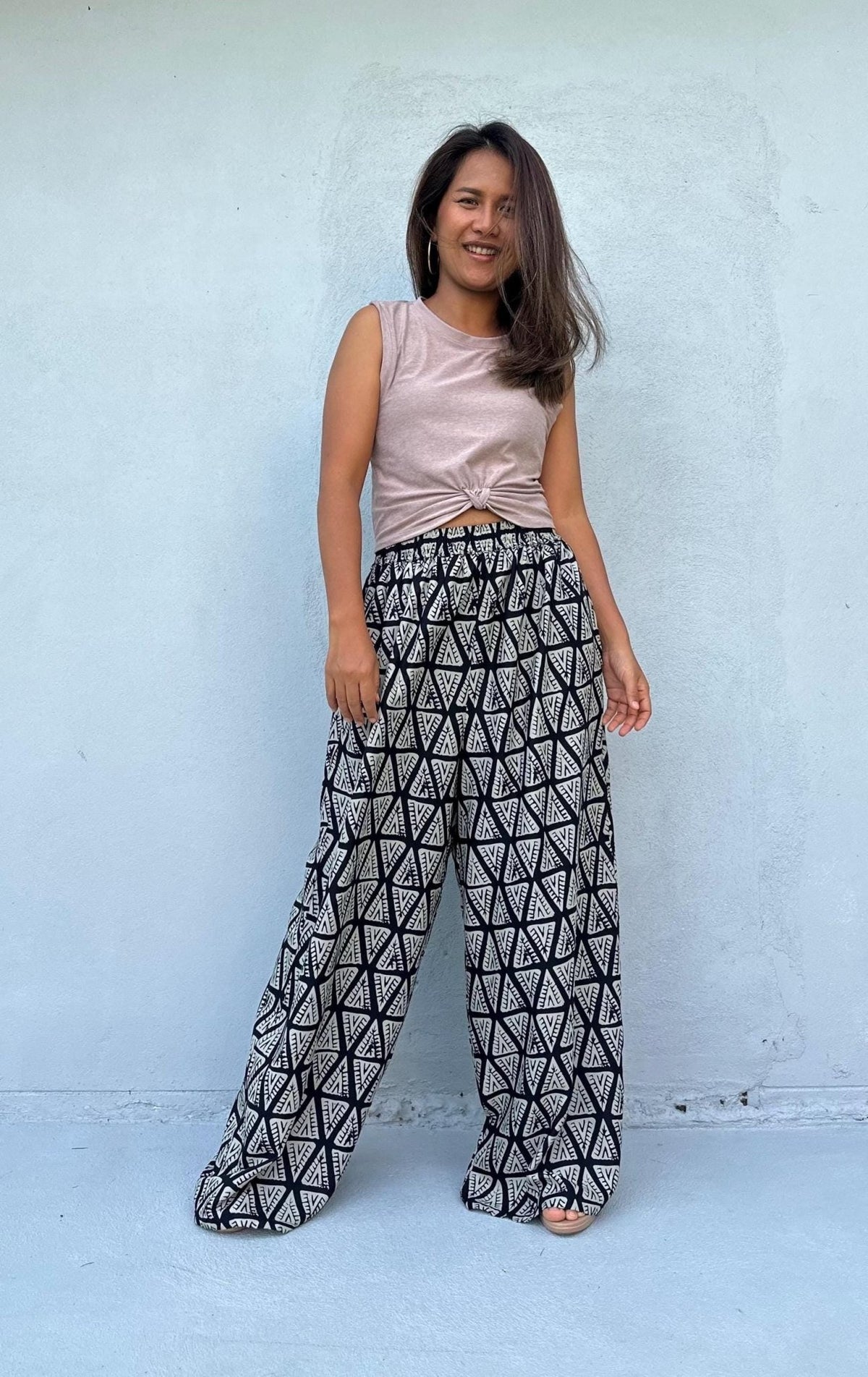 Nikola Prism Mosaic Pants in Black-VN-4-42-Mala Handworks