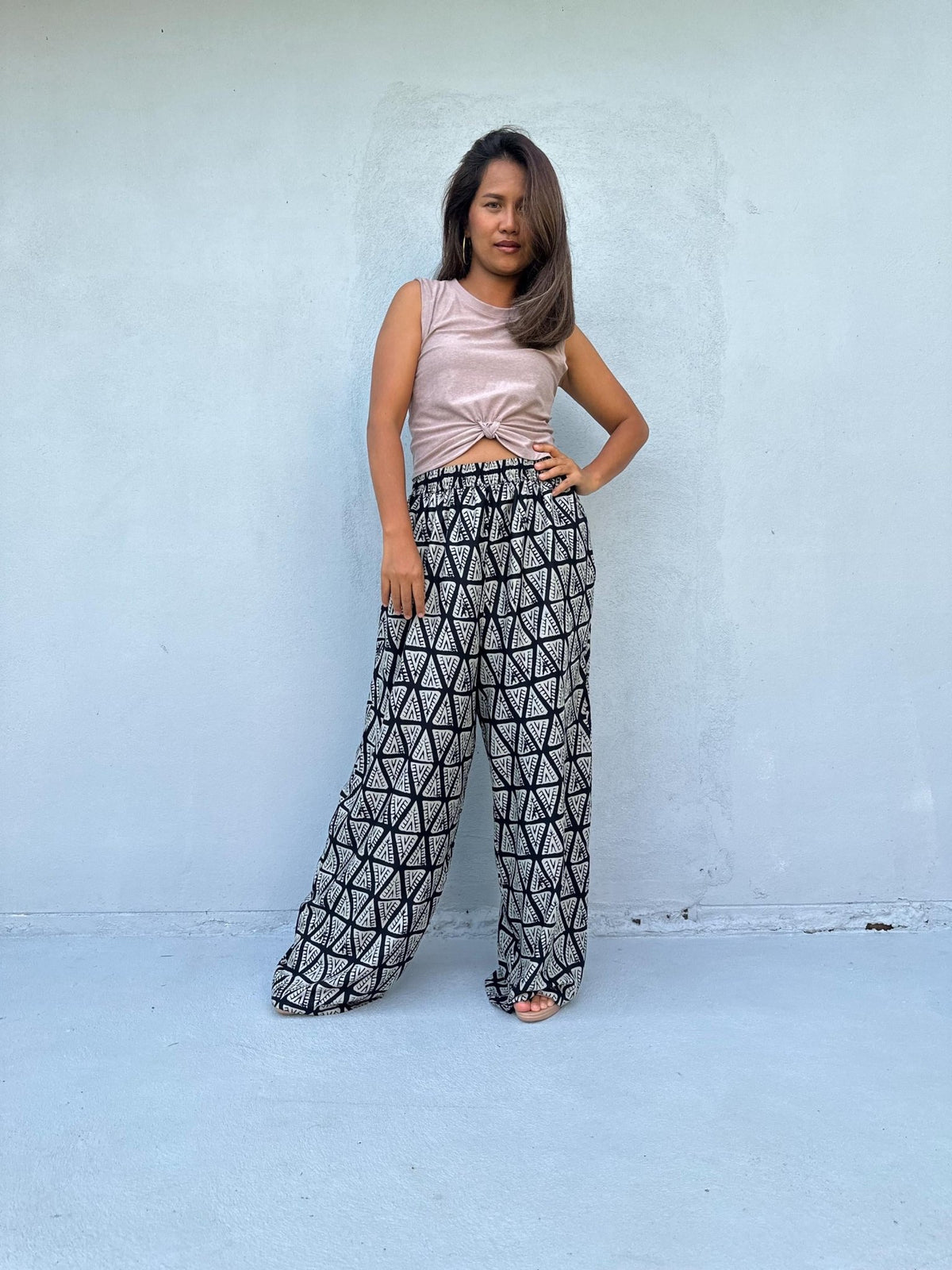 Nikola Prism Mosaic Pants in Black-VN-4-42-Mala Handworks