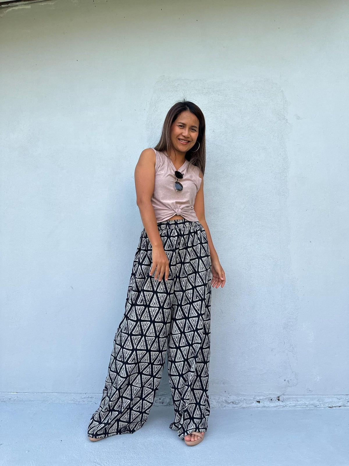 Nikola Prism Mosaic Pants in Black-VN-4-42-Mala Handworks