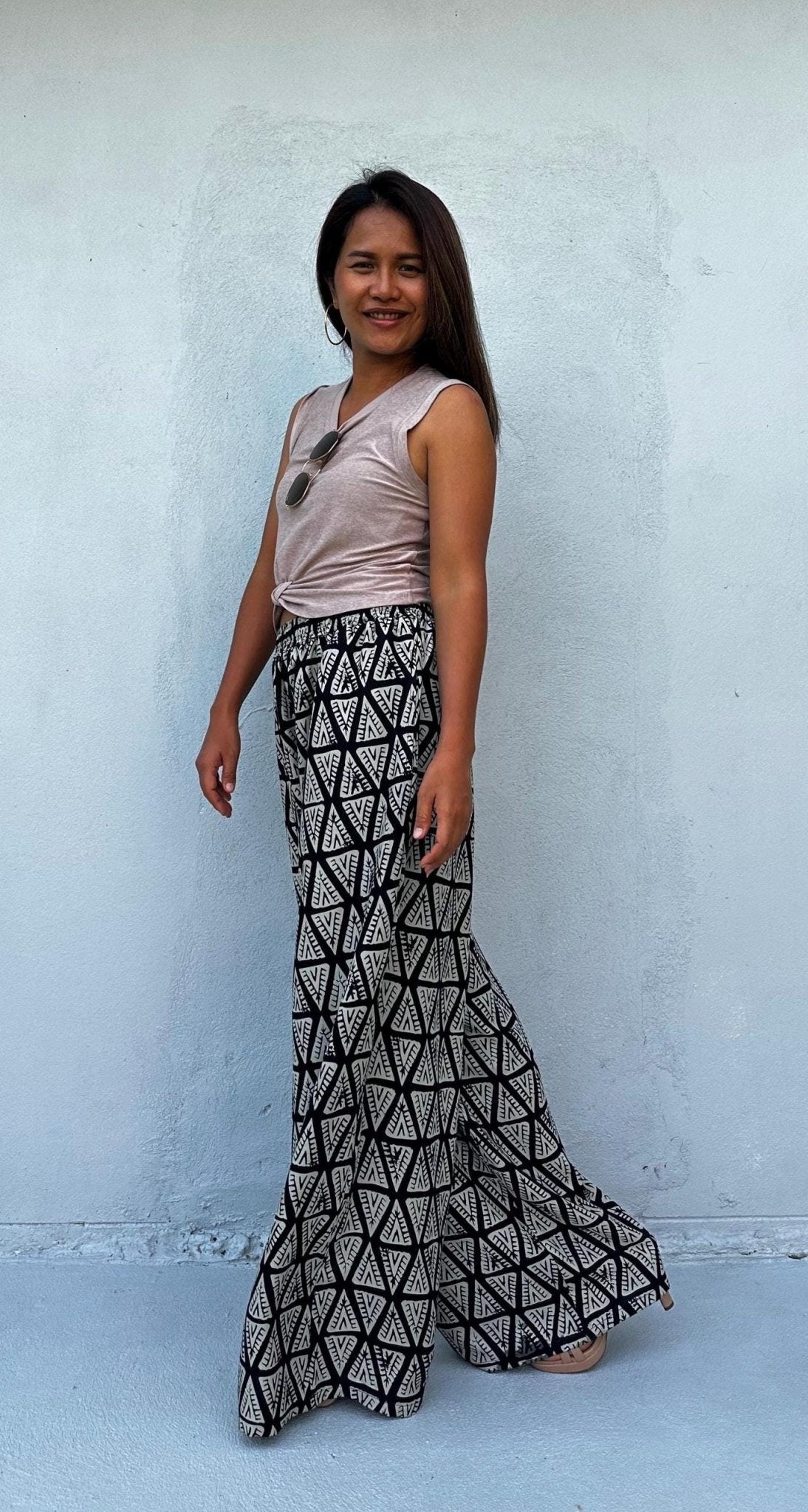 Nikola Prism Mosaic Pants in Black-VN-4-42-Mala Handworks