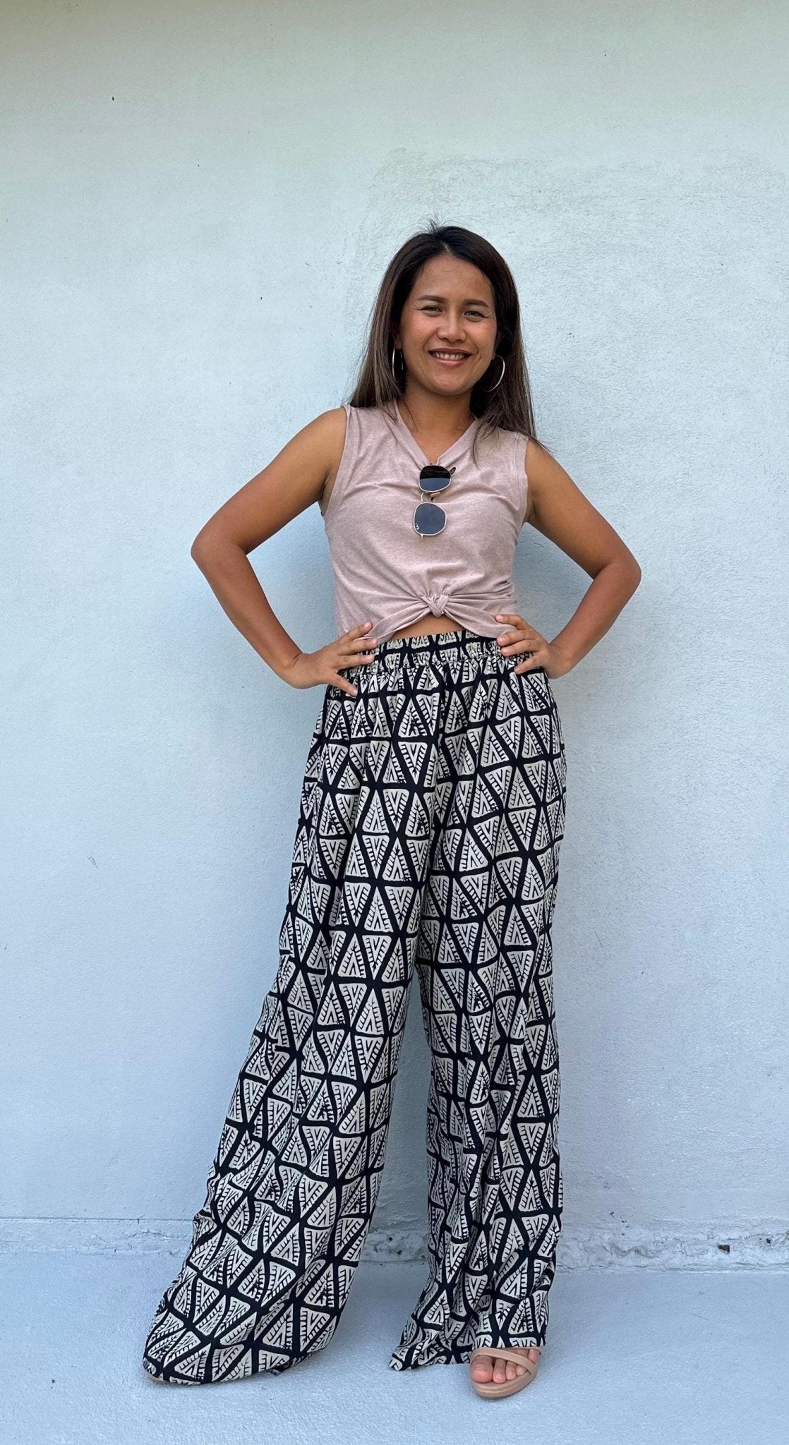 Nikola Prism Mosaic Pants in Black-VN-4-42-Mala Handworks
