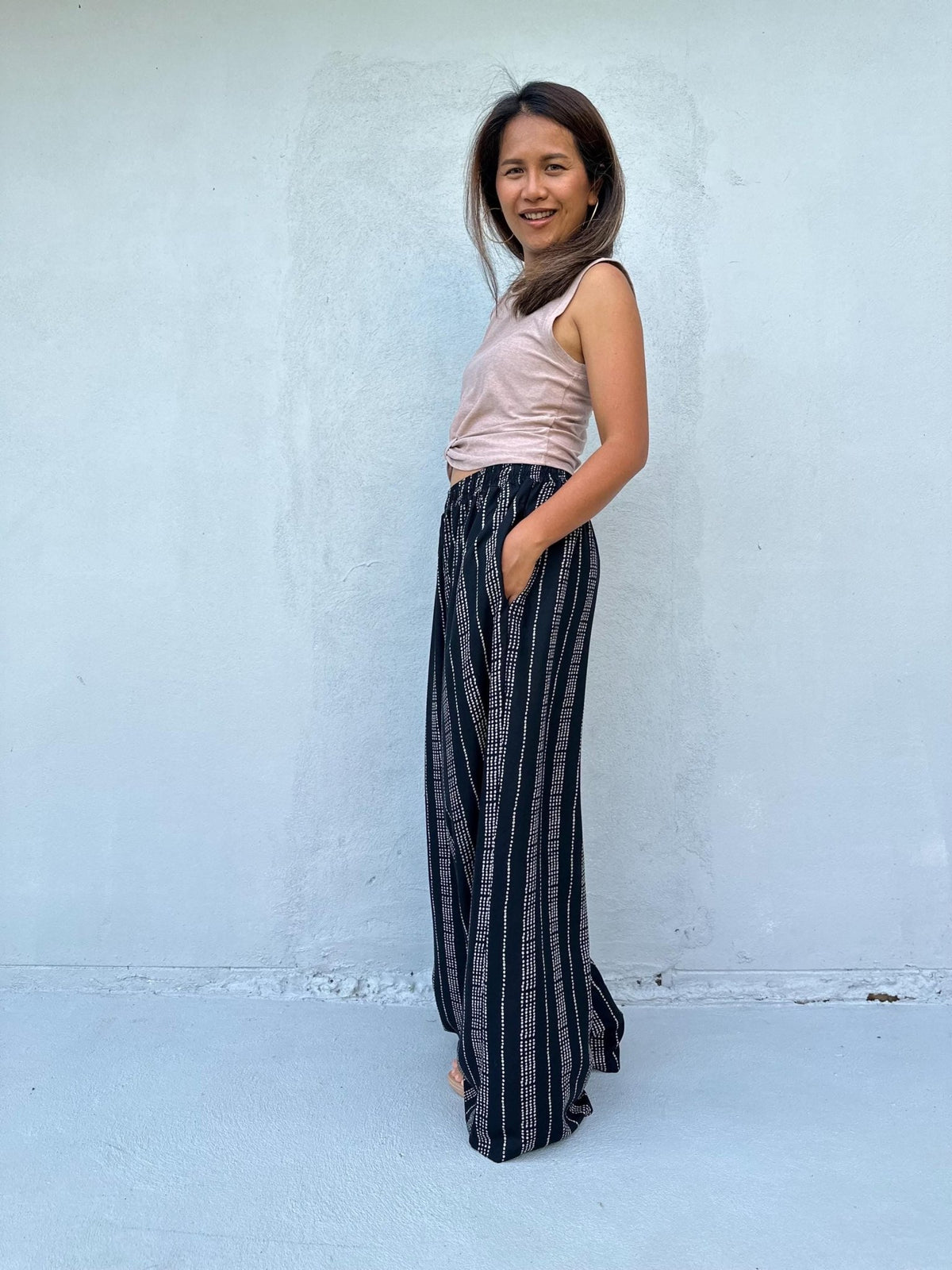Nikola Reed Pants in Black-VN-3-42-Mala Handworks