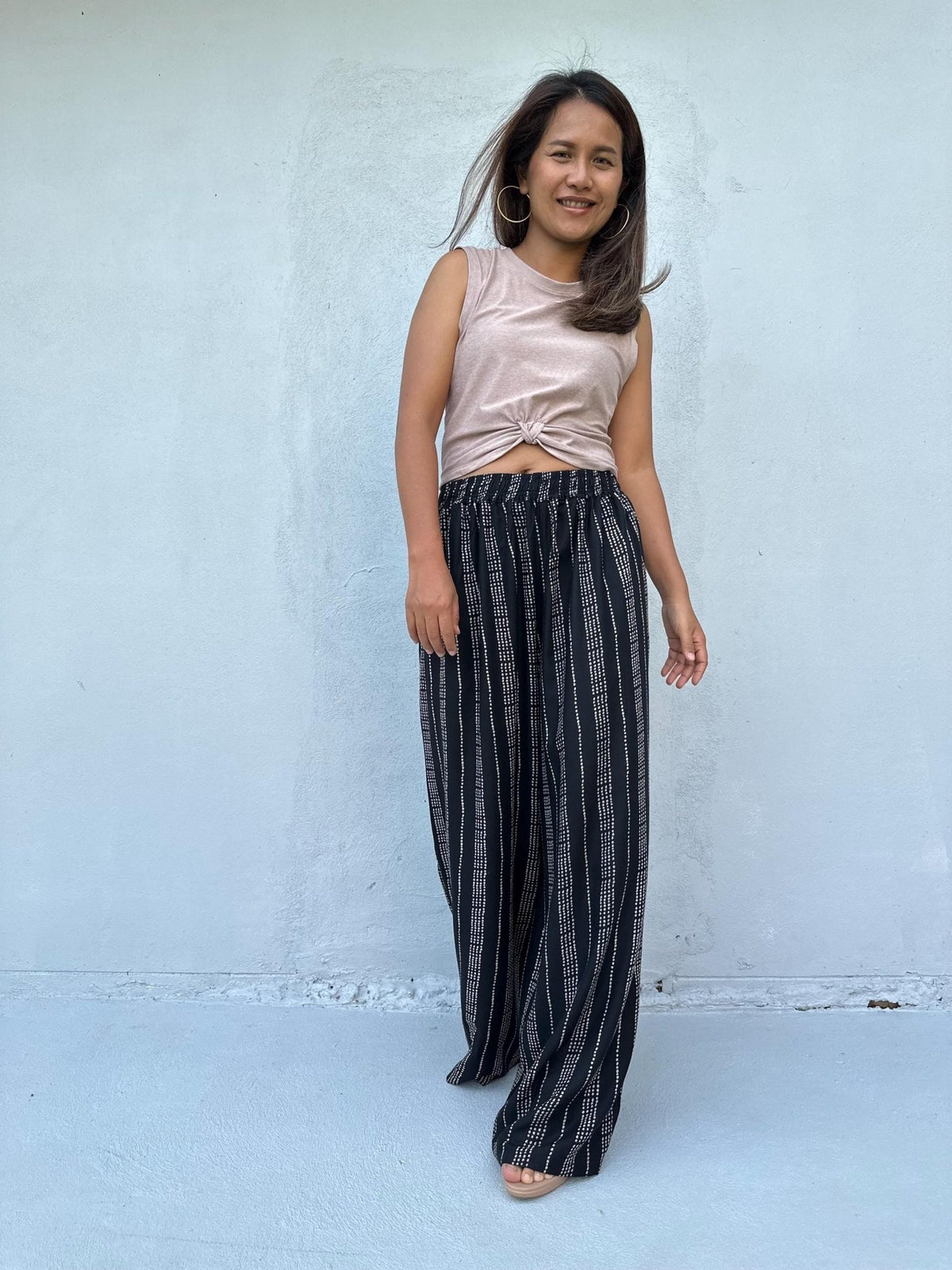 Nikola Reed Pants in Black-VN-3-42-Mala Handworks