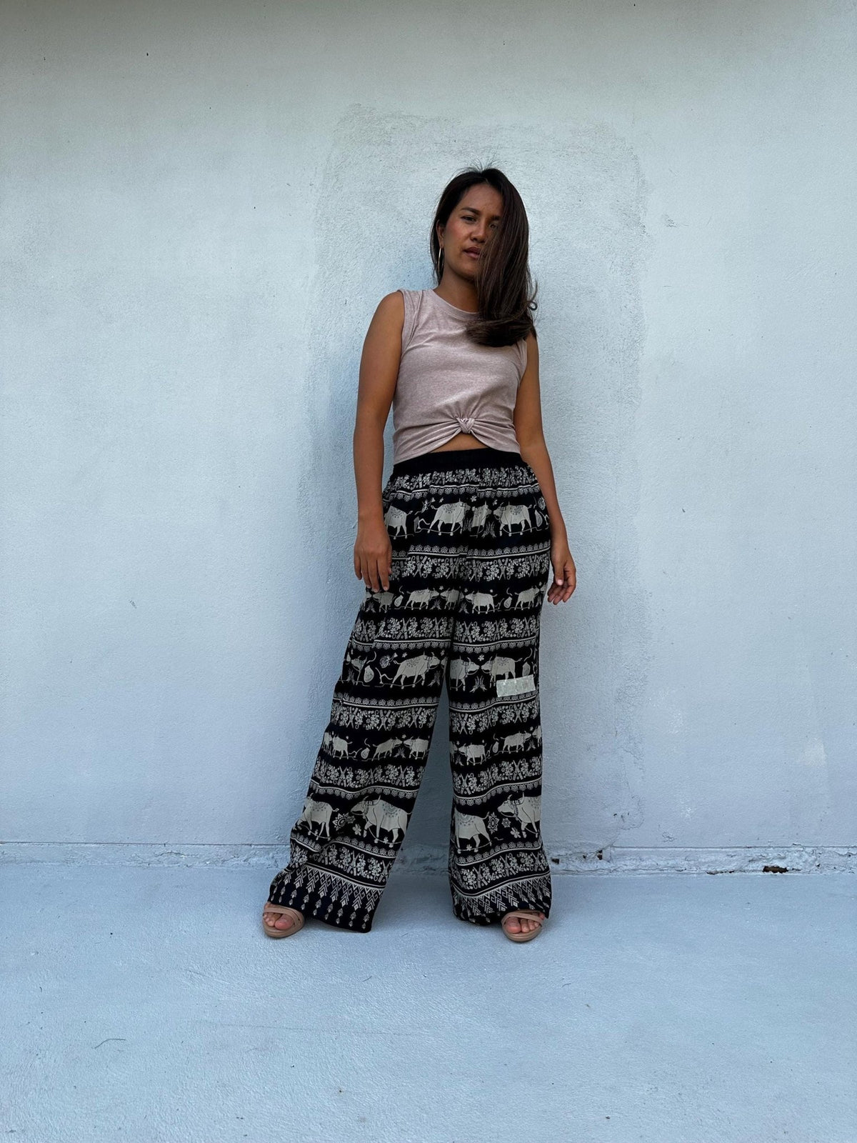 Nikola Thai Buffalo Pants in Black--Mala Handworks
