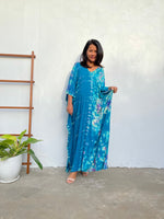 MALA handworks Nora Kaftan in Teal Blue Tie Dye N-23
