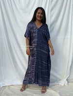 MALA handworks  Nora Kaftan in Dark Blue and Purple Tie Dye