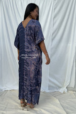MALA handworks  Nora Kaftan in Dark Blue and Purple Tie Dye