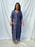 MALA handworks  Nora Kaftan in Dark Blue and Purple Tie Dye