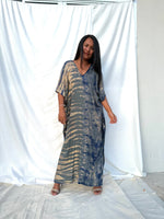 MALA handworks  Nora Kaftan in Gray and Brown Tie Dye