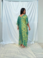 MALA handworks Nora Kaftan in Green Tie Dye