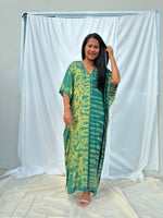 MALA handworks Nora Kaftan in Green Tie Dye
