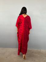 Nora Kaftan in Merlot & Cherry Tie Dye - Gemini Pattern-N-60-Mala Handworks