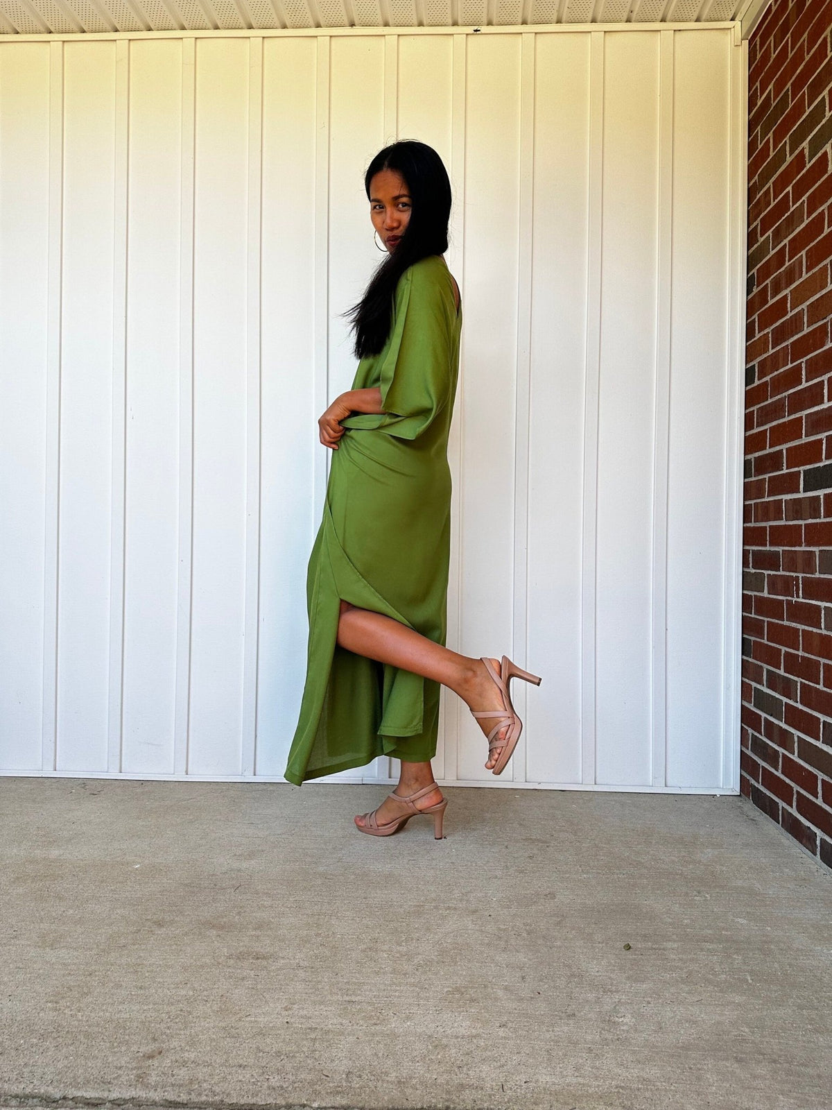 Nora Kaftan in Moss Green - Mala Handworks