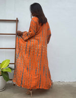 MALA handworks Nora Kaftan in Orange and Blue Tie Dye