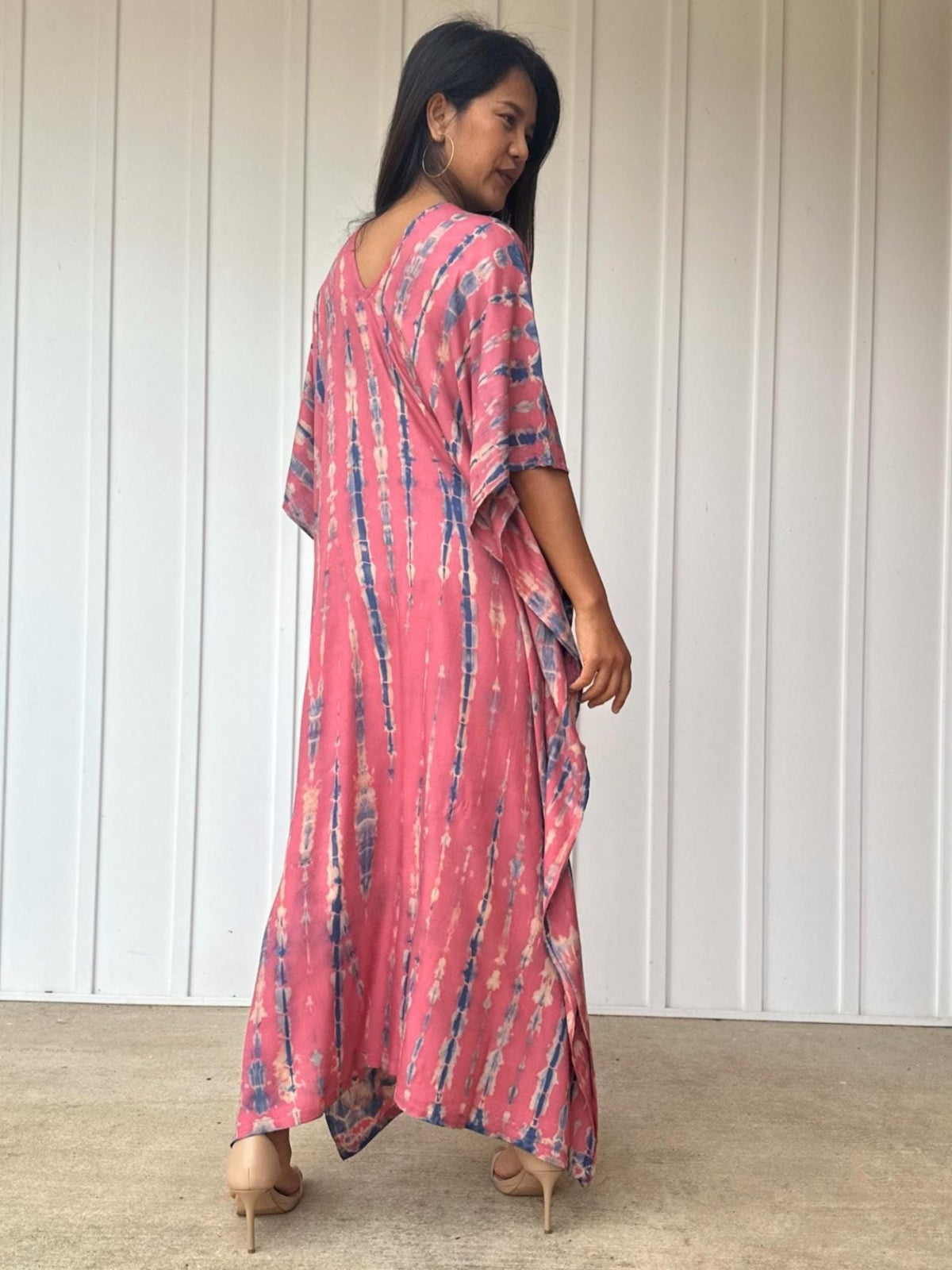Nora Kaftan in Pink Rose Tie Dye - Mala Handworks
