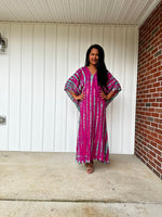 Nora Kaftan in Raspberry Tie Dye - Mala Handworks