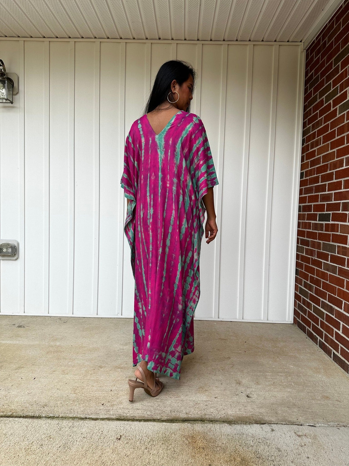 Nora Kaftan in Raspberry Tie Dye - Mala Handworks