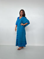 Nora Kaftan in Sapphire Tie Dye-N-57-48-Mala Handworks