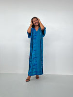 Nora Kaftan in Sapphire Tie Dye-N-57-48-Mala Handworks