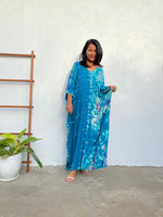 MALA handworks Nora Kaftan in Teal Blue Tie Dye N-23