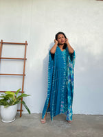 MALA handworks Nora Kaftan in Teal Blue Tie Dye N-23