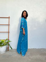 MALA handworks Nora Kaftan in Teal Blue Tie Dye N-23