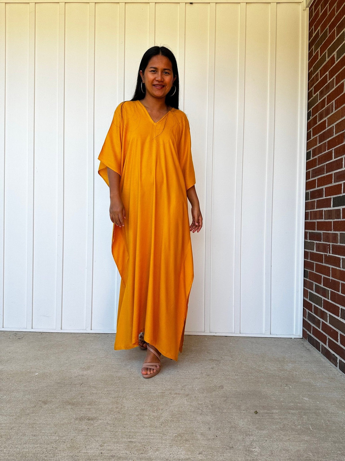 Nora Kaftan in Turmeric Yellow - Mala Handworks