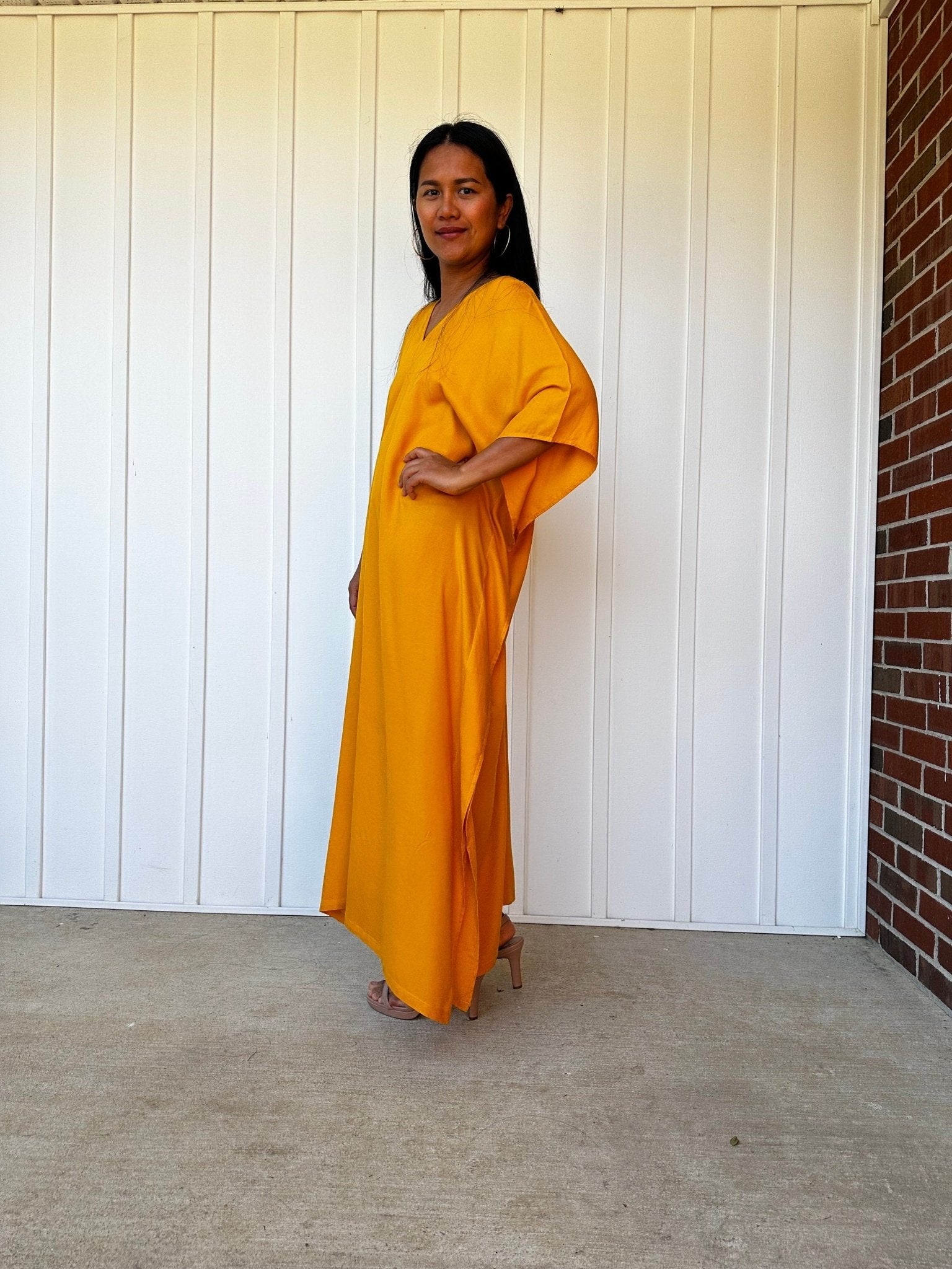 Nora Kaftan in Turmeric Yellow - Mala Handworks