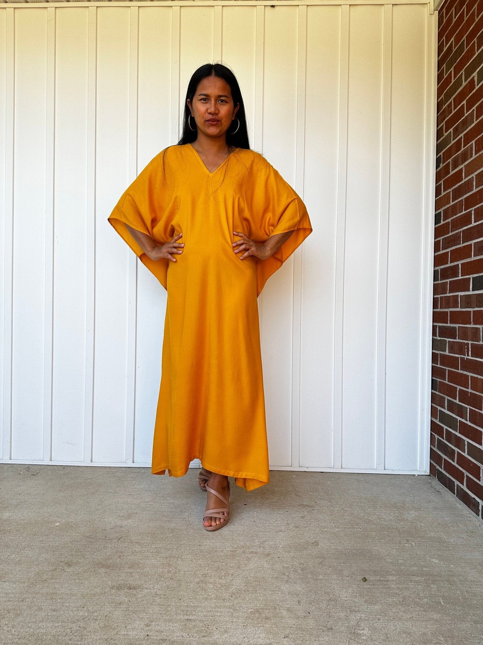 Nora Kaftan in Turmeric Yellow - Mala Handworks