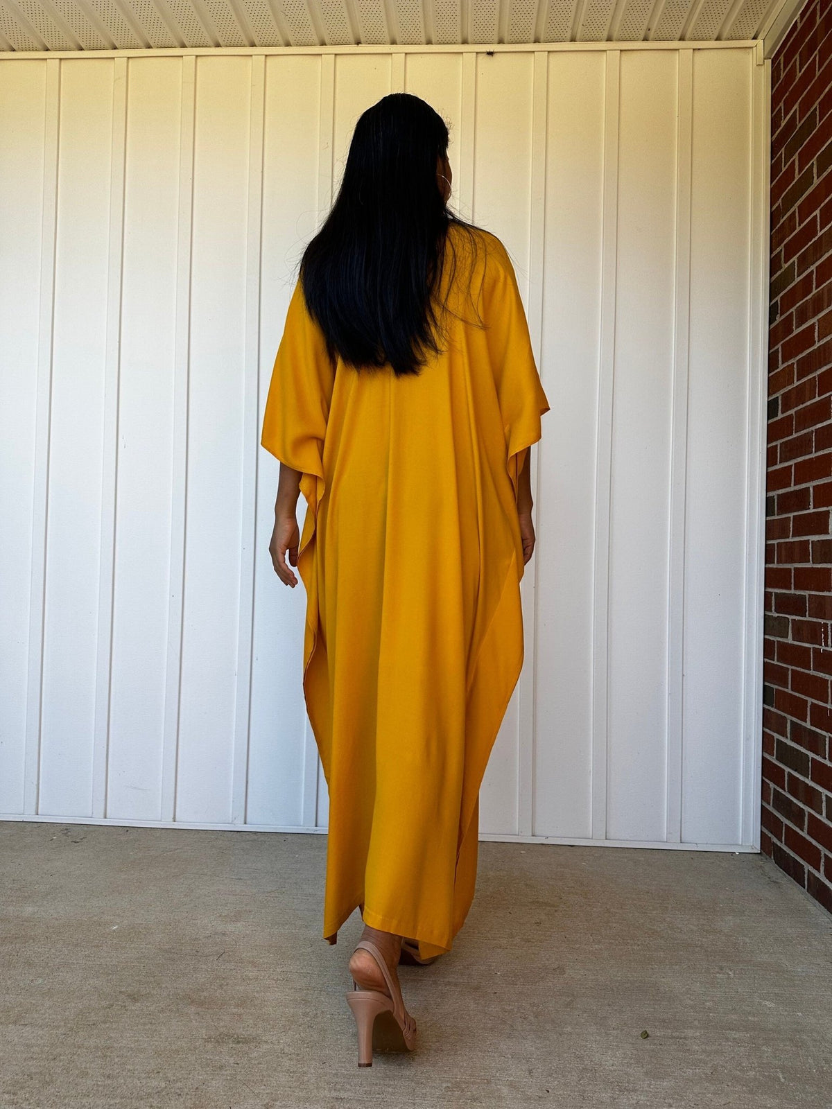 Nora Kaftan in Turmeric Yellow - Mala Handworks