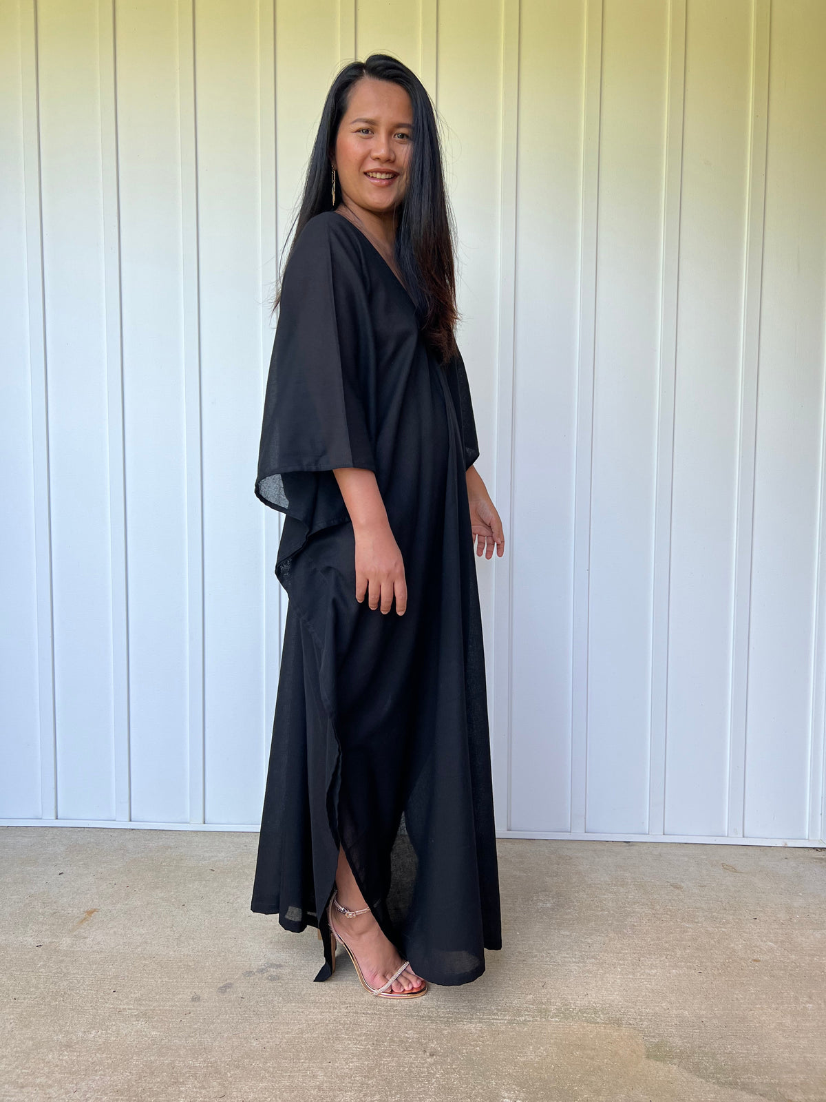 MALA handworks Olena semi sheer Kaftan in Black