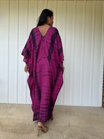 MALA handworks Olena semi sheer Kaftan in Green and Black Tie Dye