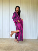 MALA handworks Olena semi sheer Kaftan in Green and Black Tie Dye