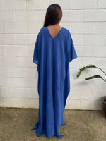 MALA handworks  Olena semi sheer Kaftan in Indigo Blue
