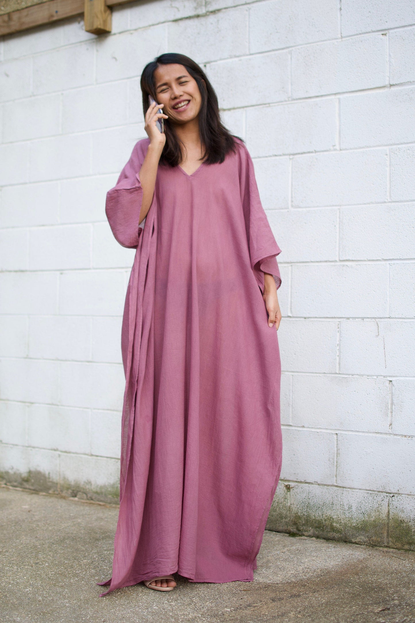 MALA handworks  Olena semi sheer Kaftan in Lilac