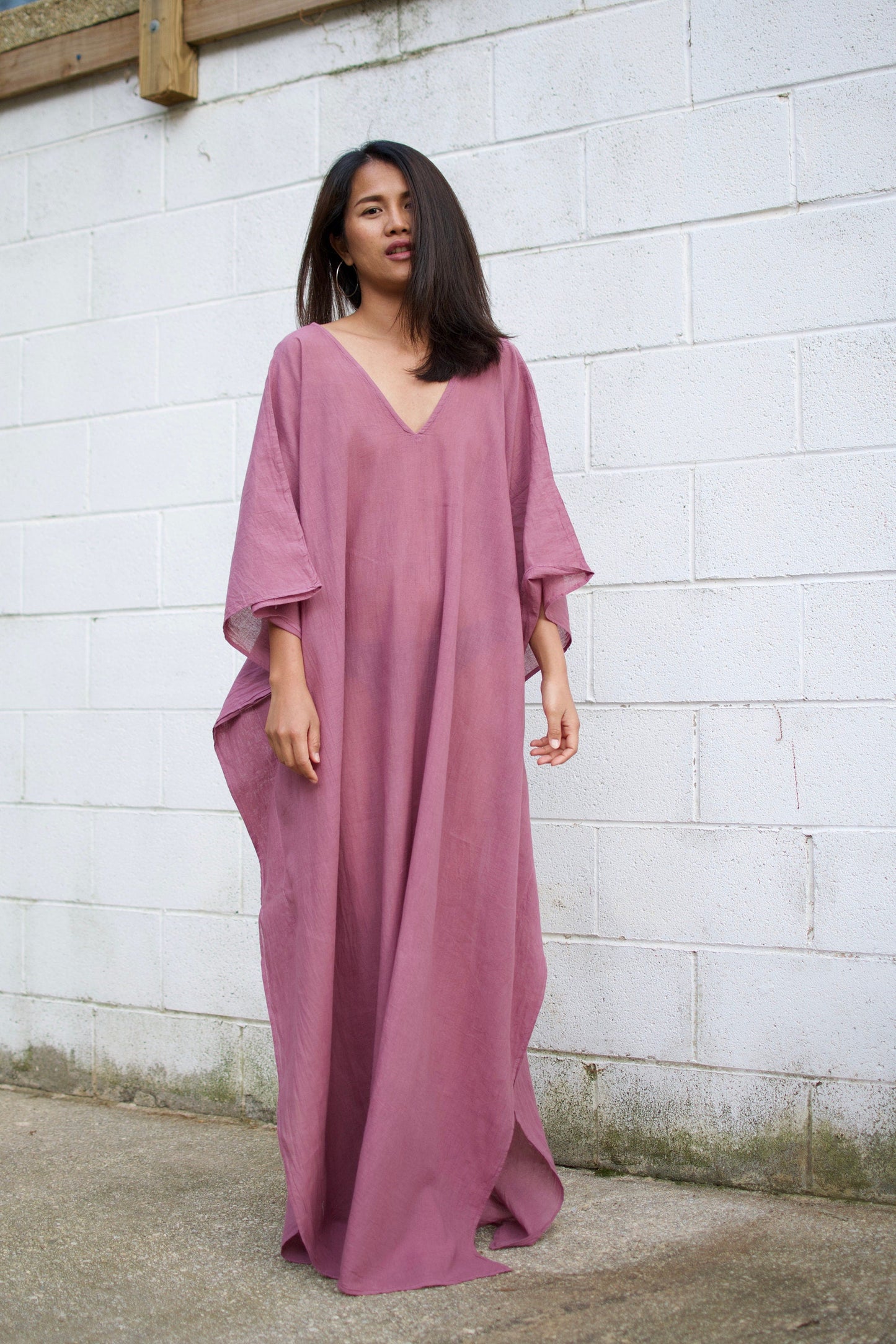 MALA handworks  Olena semi sheer Kaftan in Lilac