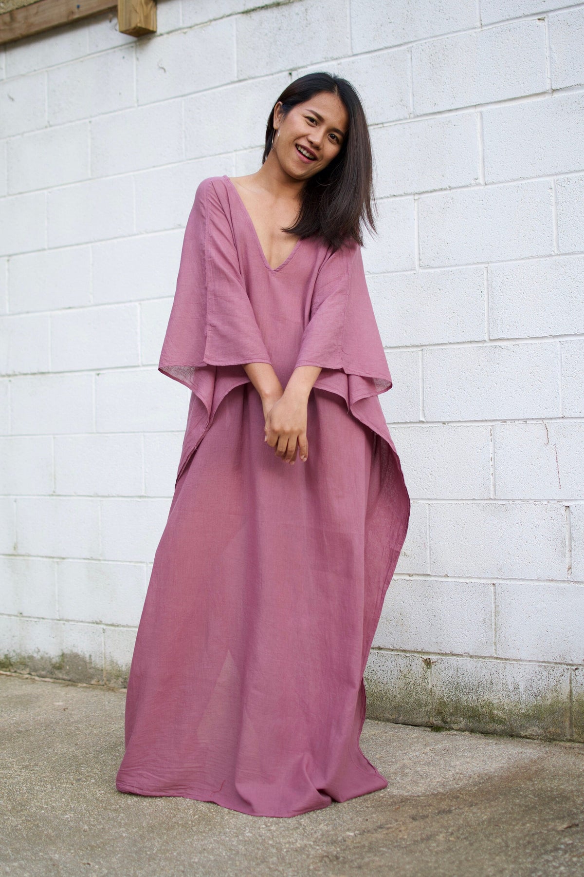 MALA handworks  Olena semi sheer Kaftan in Lilac