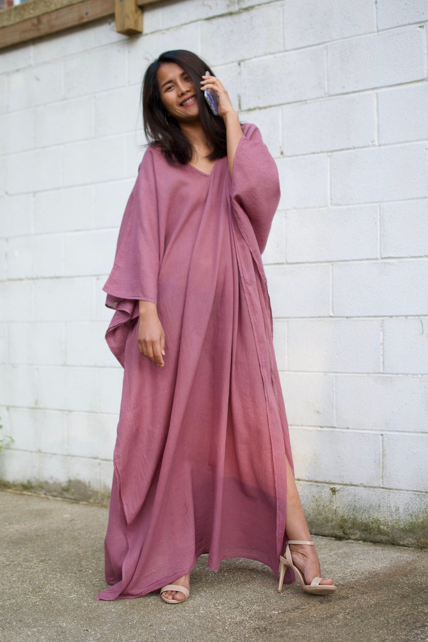 MALA handworks  Olena semi sheer Kaftan in Lilac