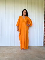 MALA handworks Olena semi sheer Kaftan in Orange