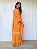 MALA handworks  Olena semi sheer Kaftan in Orange