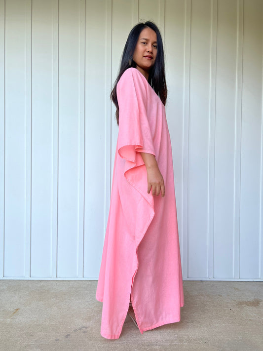 MALA handworks  Olena semi sheer Kaftan in Pink