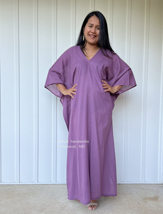 MALA handworks  Olena semi sheer Kaftan in Purple