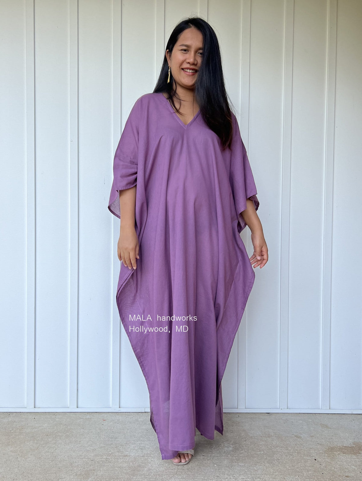 MALA handworks  Olena semi sheer Kaftan in Purple